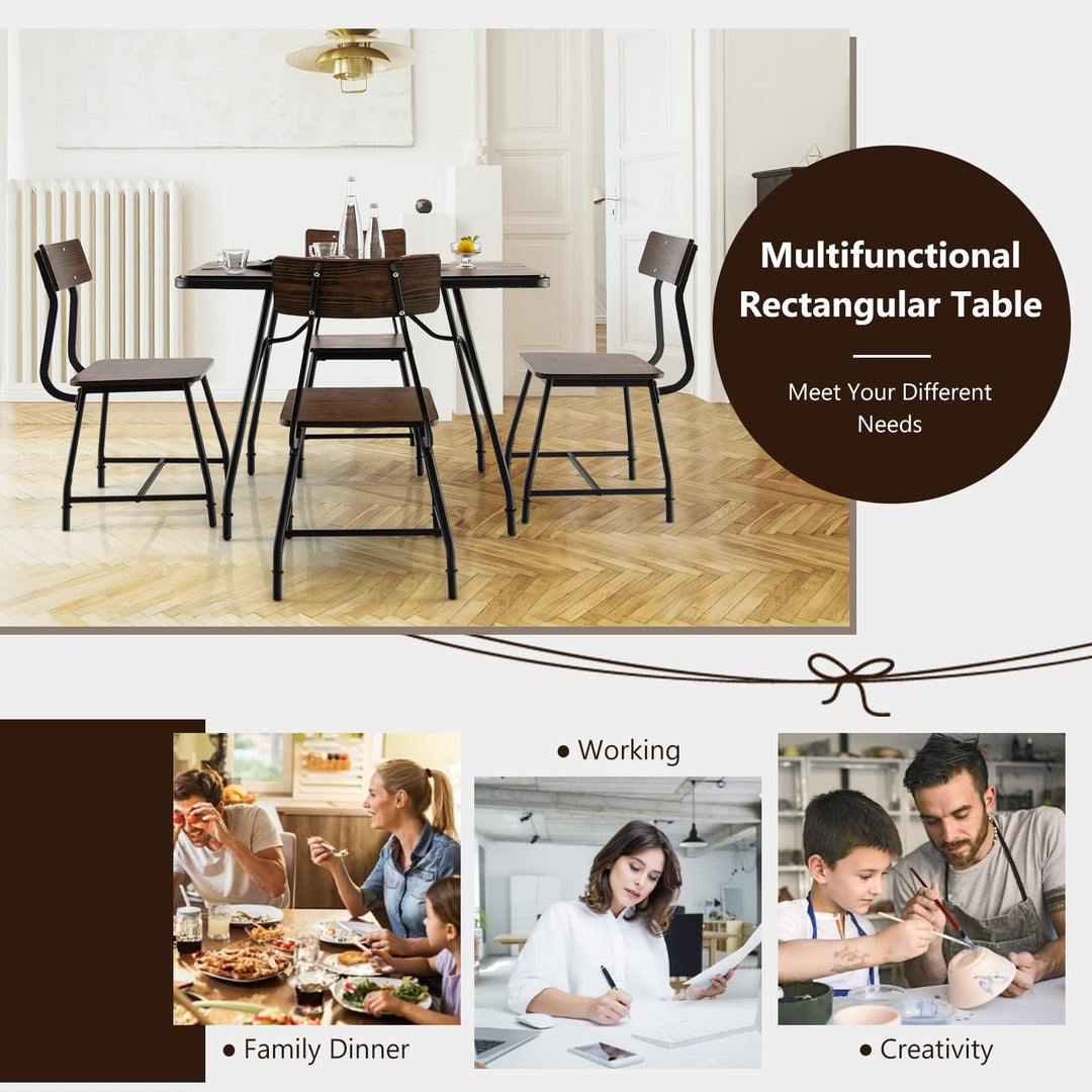 Giantex Rectangular Dining Table - Industrial Kitchen Table