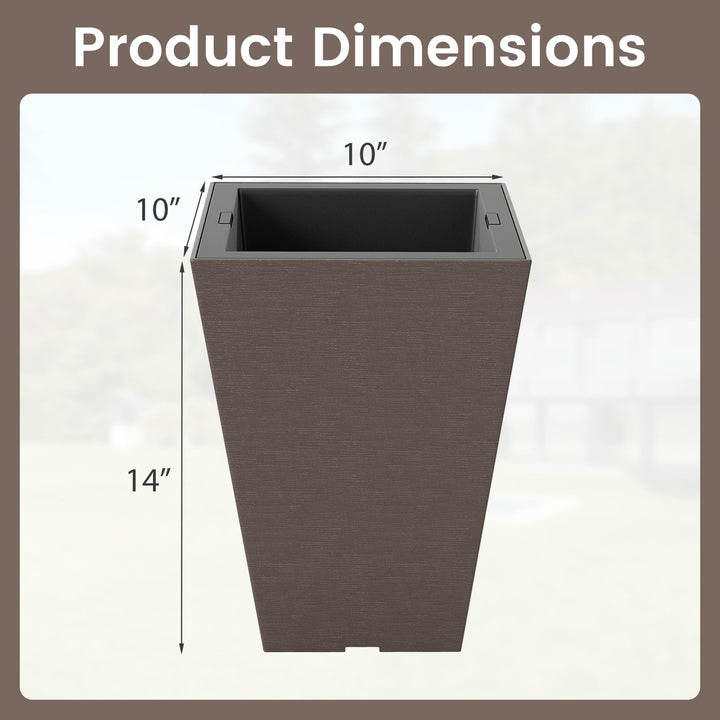 Giantex Self-Watering Flower Pots withith Removable Inner Bucket &amp; Drainage Holes