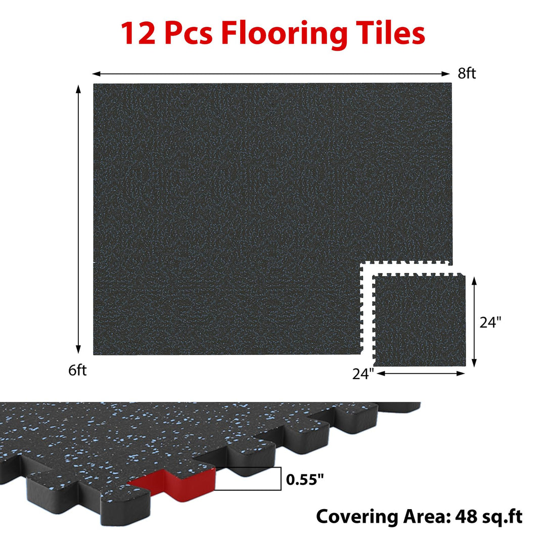 Giantex 0.55" Thick 24"x24" Puzzle Tiles for Home Workout Exercise
