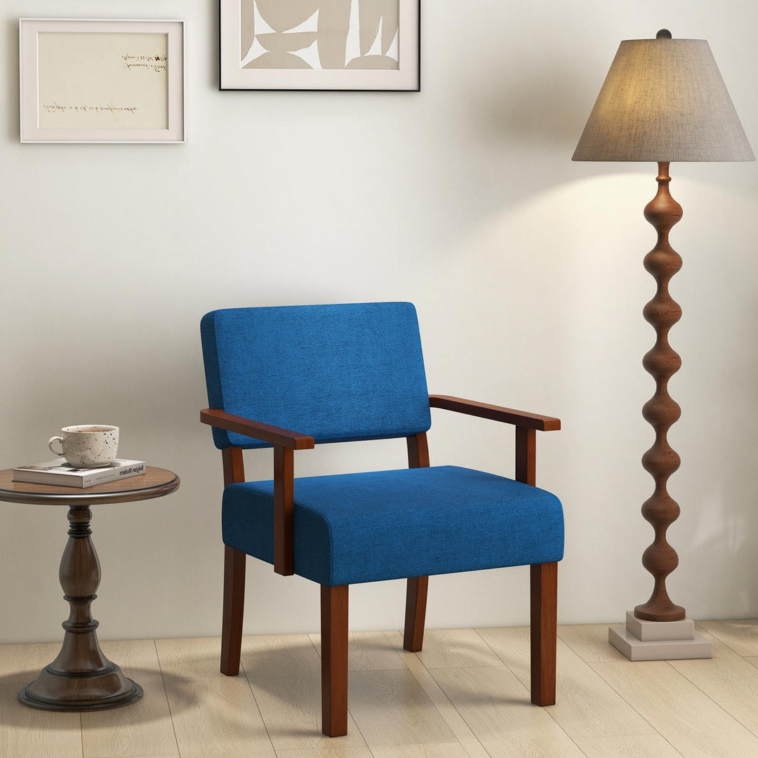 Giantex Modern Accent Chair, Linen Living Room Arm Chair w/Soft Padded Seat &amp; Backrest