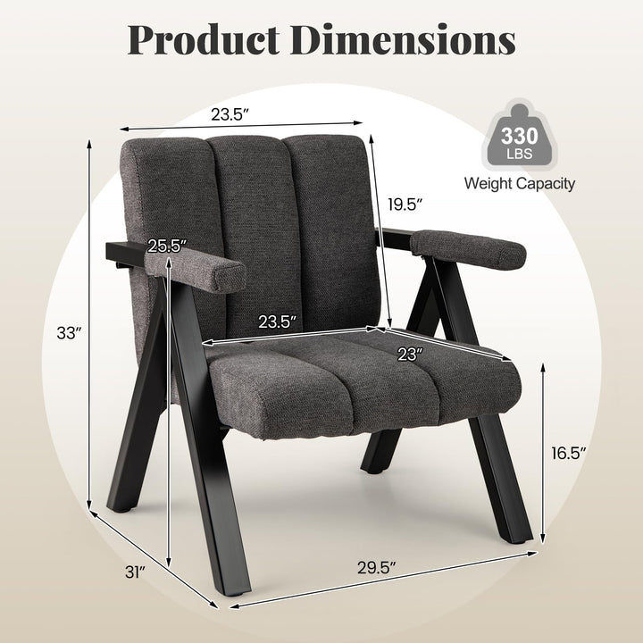 Giantex Mid-Century Modern Accent Chair with Deepened Seat