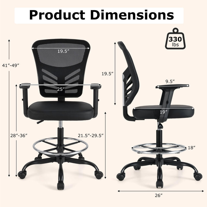 Giantex Mesh Drafting Chair, Standing Desk Chair