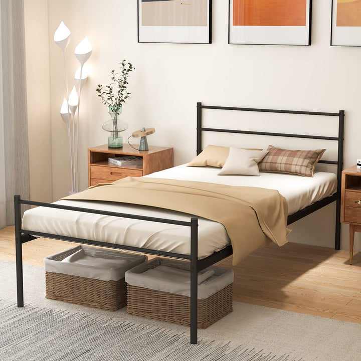 Giantex Twin Size Metal Bed Frame with Headboard &amp; Footboard, 13.5 Inch Platform Bed Frame