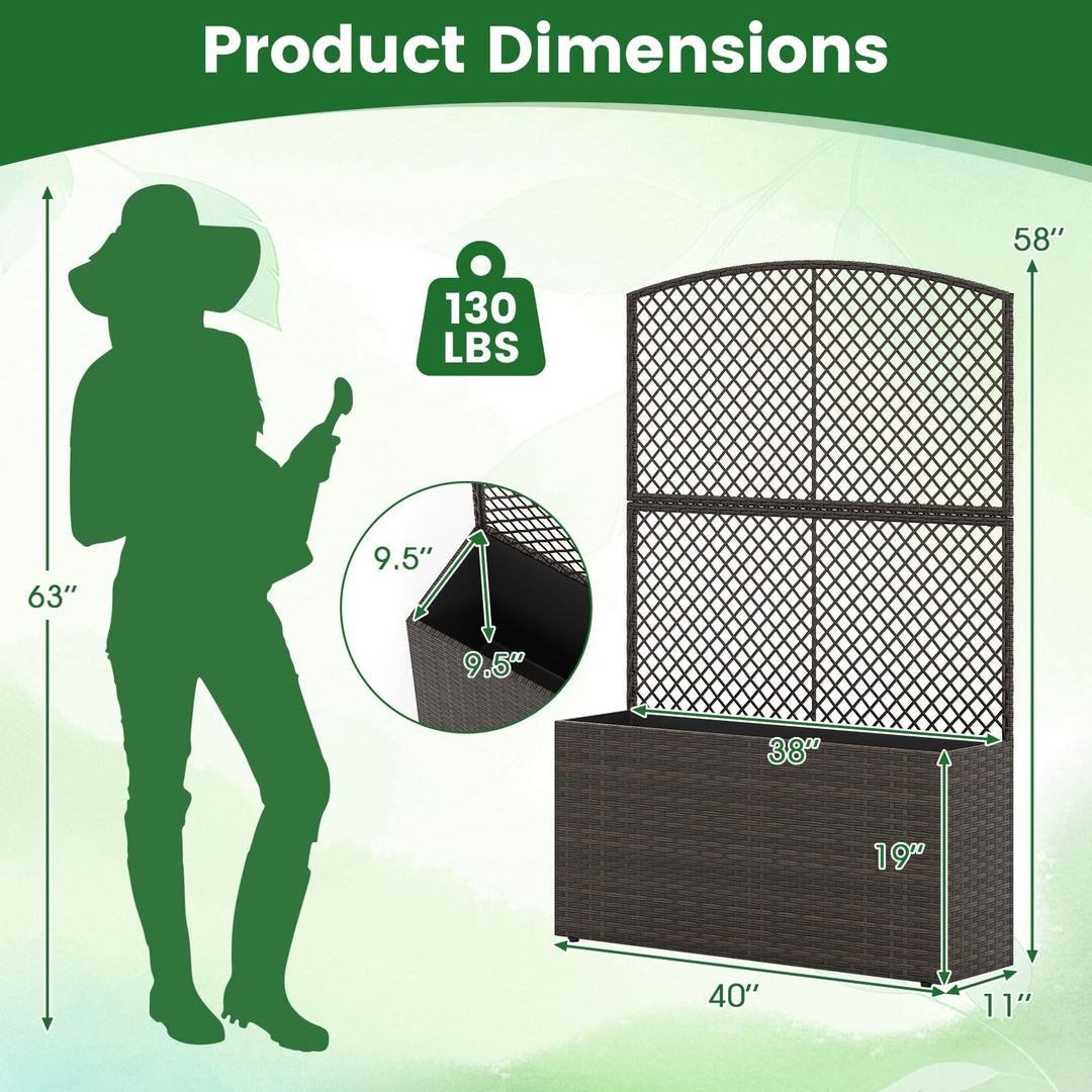 Giantex Raised Garden Bed with Trellis | 58&