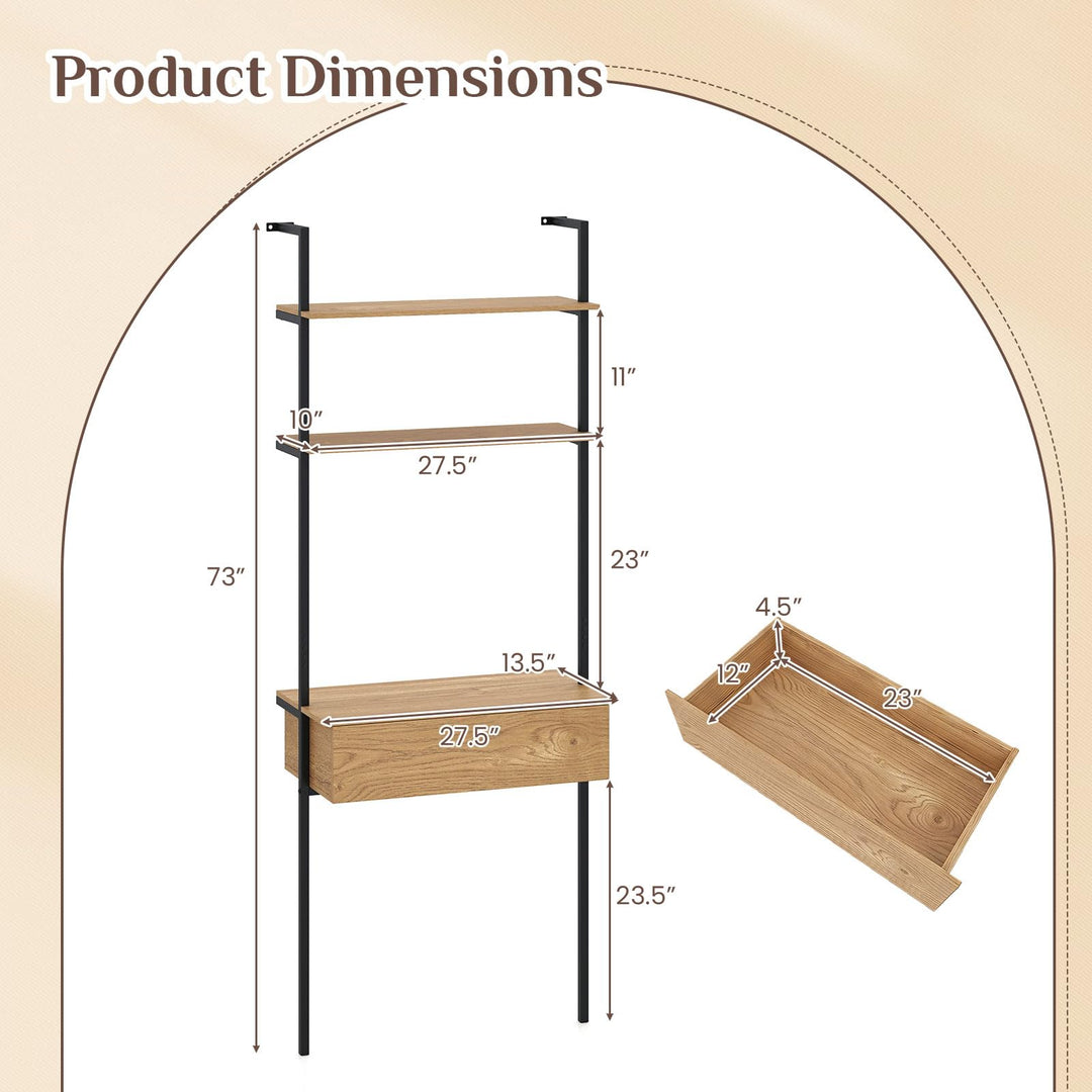 Giantex 4-Tier Ladder Bookshelf for Living Room