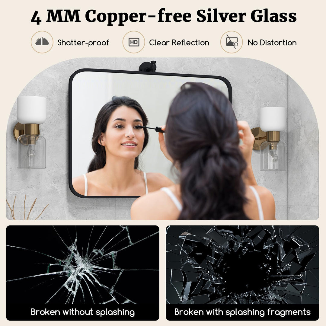 CHARMAID Pivot Mirror for Bathroom - 30&