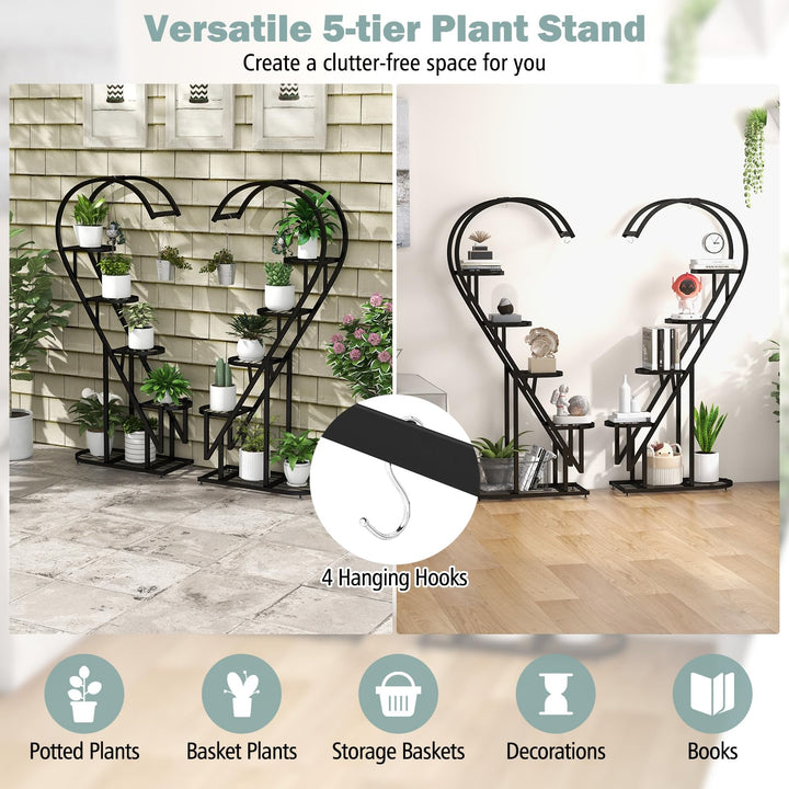 Giantex 5 Tier Metal Plant Stand Indoor