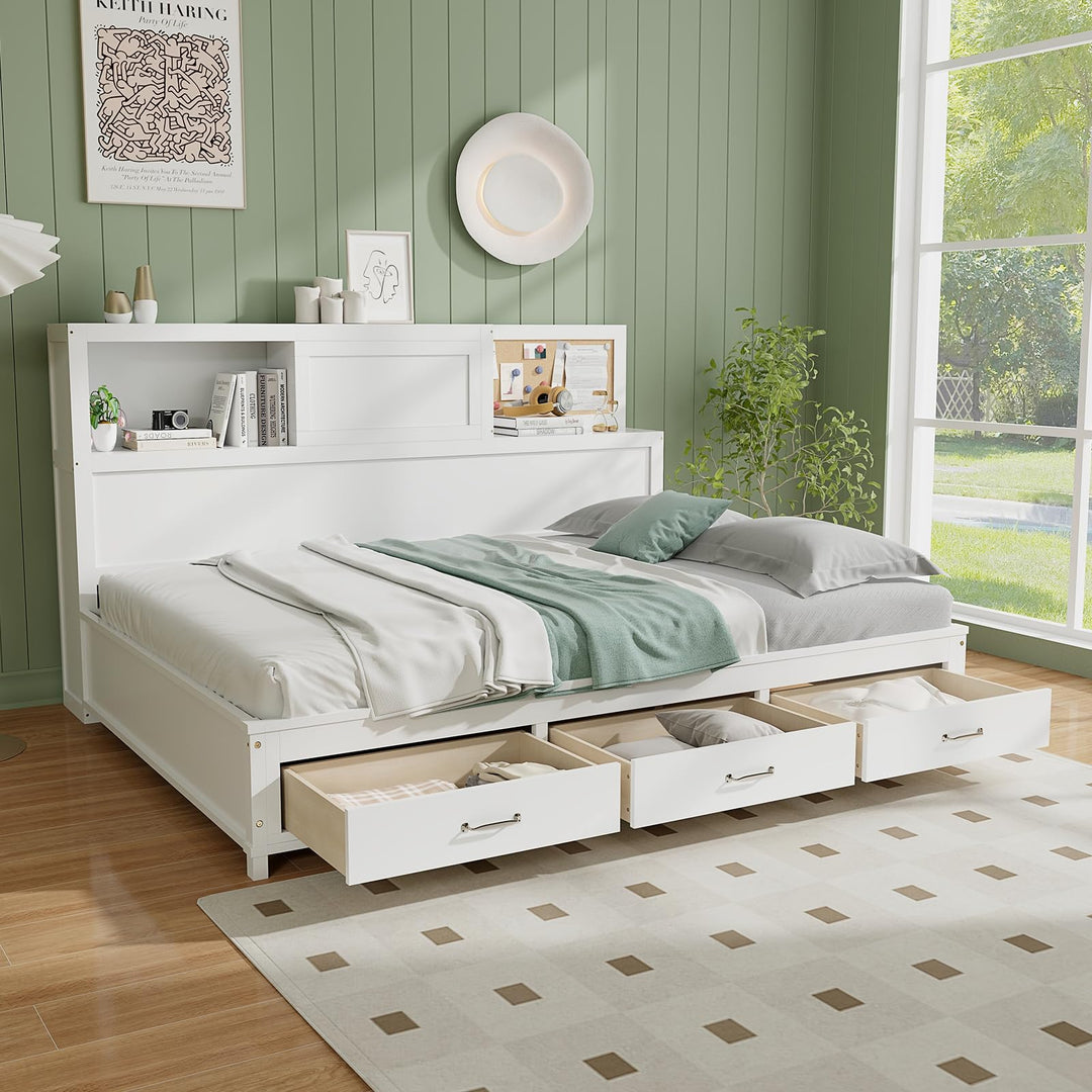 Giantex Full/Twin Size Daybed with 3 Storage Drawers