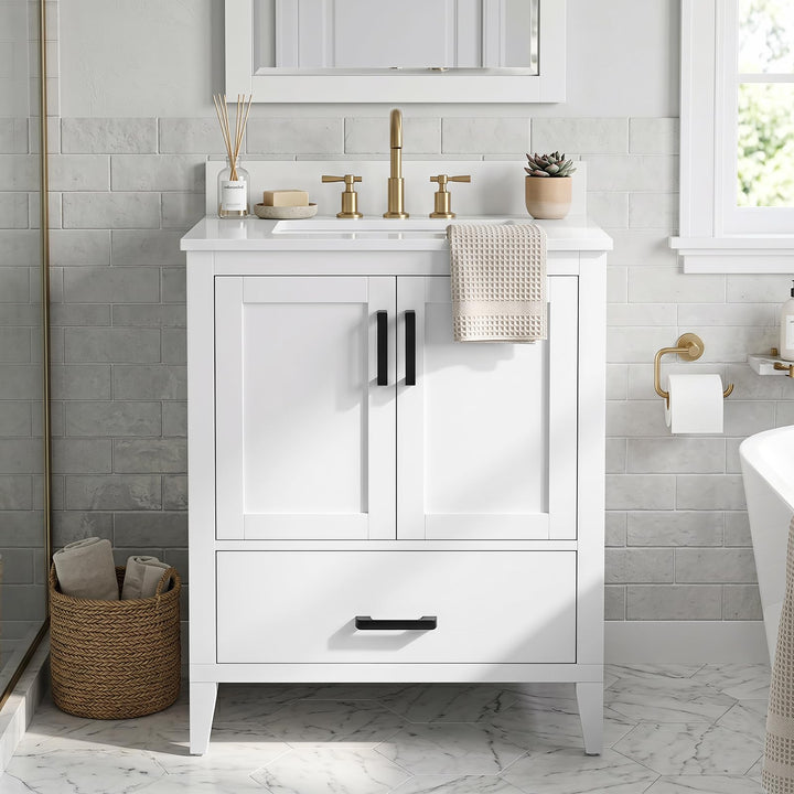 Giantex 24.5" Bathroom Vanity with Ceramic Sink Combo