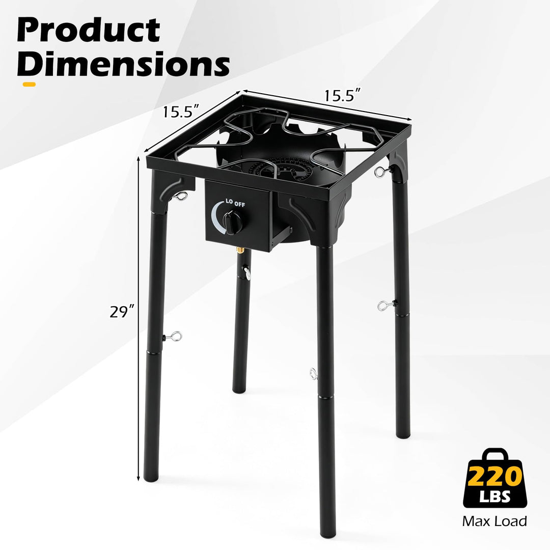 Giantex Single Burner Propane Gas Stove | 80,000 BTU High Pressure Camping Cooker