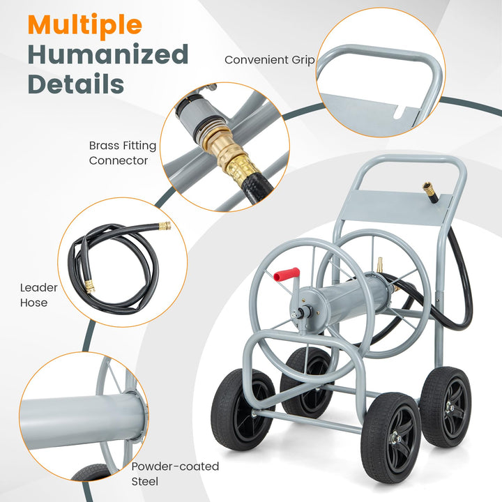 Giantex Garden Hose Reel Cart - Water Hose Cart with 4 Wheels &amp; Non-slip Grip