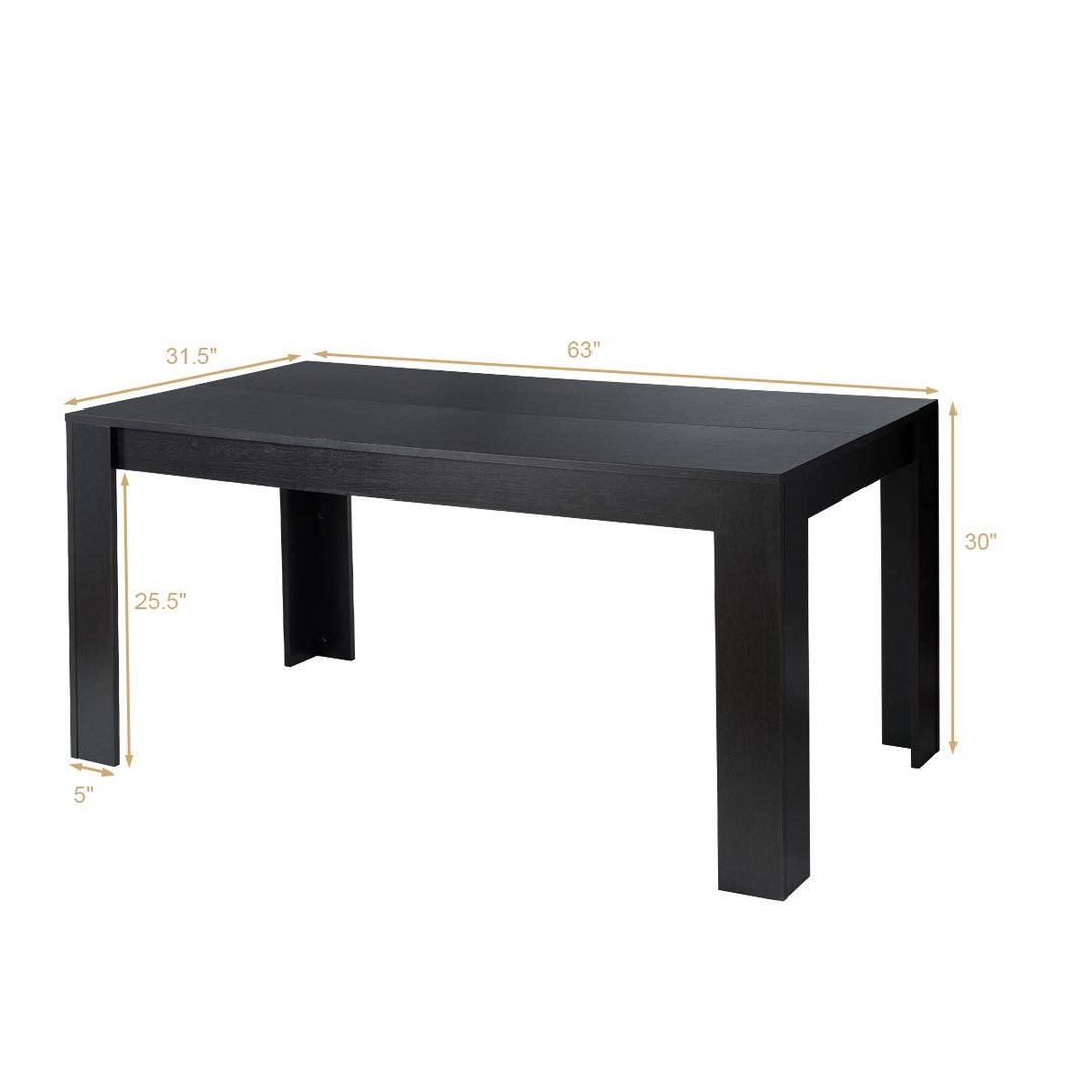 Giantex 63 Inch Rectangular Modern Dining Kitchen Table for 6 People
