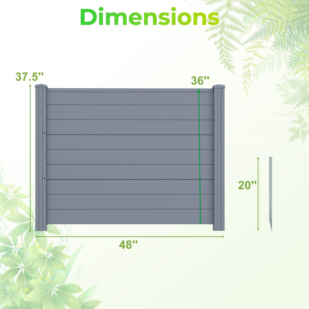 Giantex No-Dig Air Conditioner Fence with Metal Stakes 48&