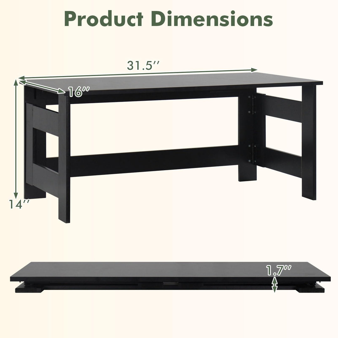 Giantex 31.5" Small Folding Coffee Table with Foldable Legs
