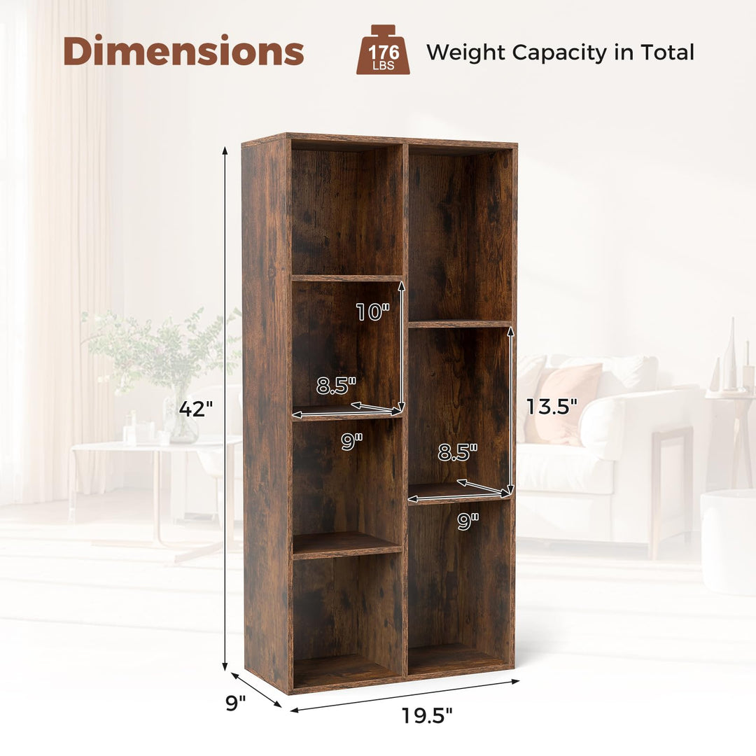 Giantex Floor Standing Open Bookshelf w/Storage Shelves