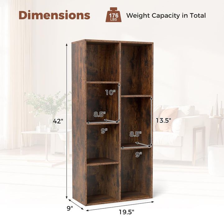 Giantex Floor Standing Open Bookshelf w/Storage Shelves