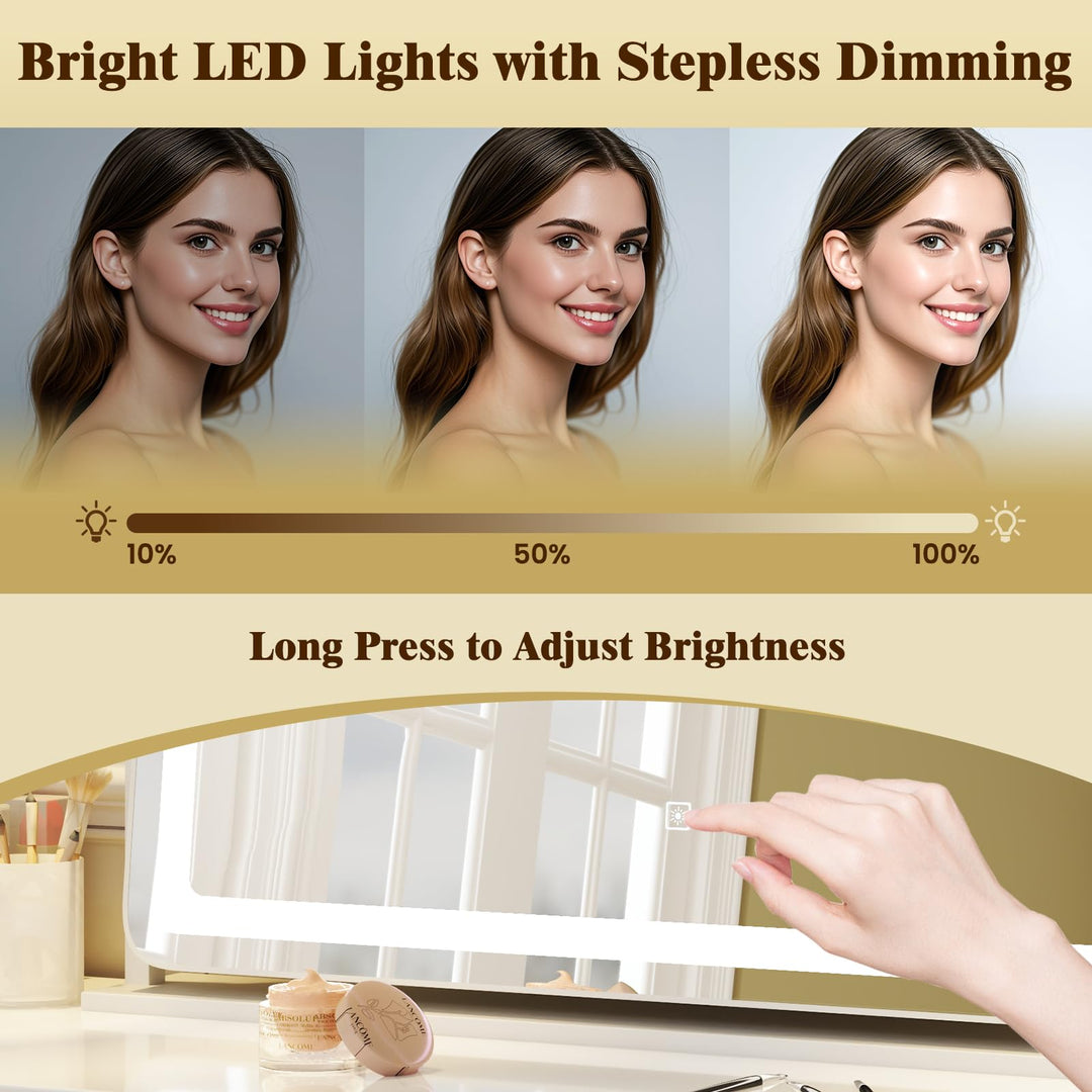 CHARMAID Vanity Mirror with Lights - 32&