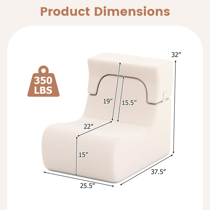 Giantex Floor Chair for Adults, Lazy Sofa with Detachable Headrest