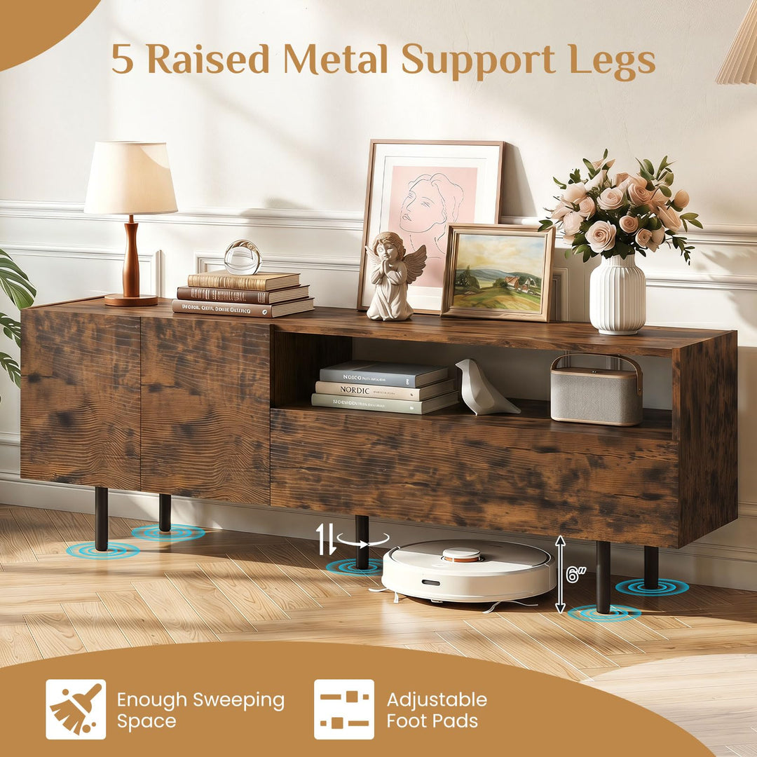 Giantex Wooden TV Stand for TVs up to 70" with Storage Cabinet