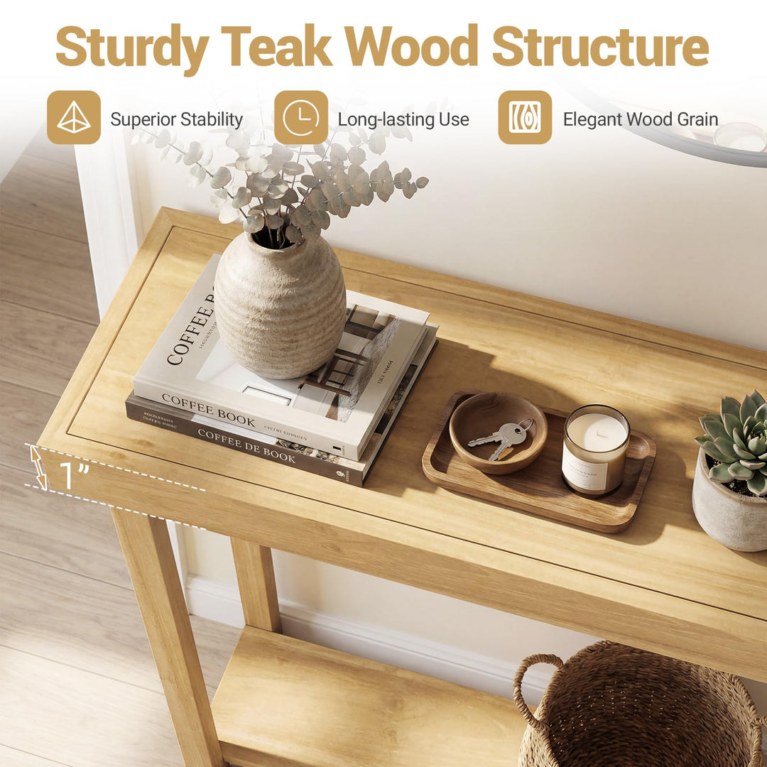 Giantex 46" Solid Wood Console Table(46" x 12" x 32")