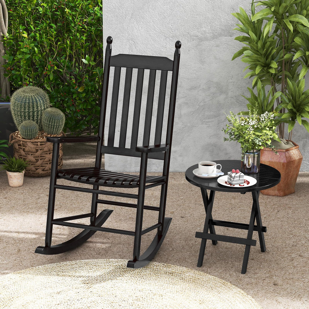 Giantex Outdoor Rocking Chair Set, All Weather Patio Rocker w/Solid Rocking Base &amp; High-Back
