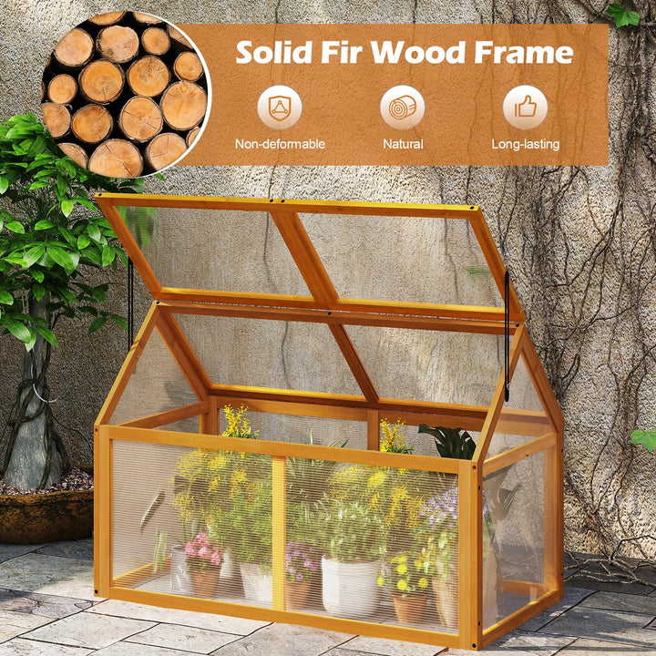 Giantex Portable Raised Flower Planter Protection with Transparent Panels &amp; Adjustable Roof