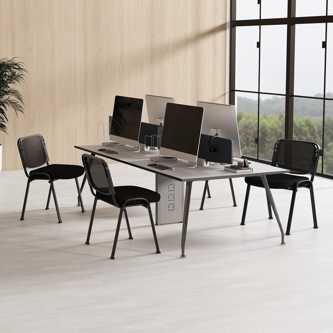 Giantex Set of 5 Stackable Conference Chairs with Mesh Back