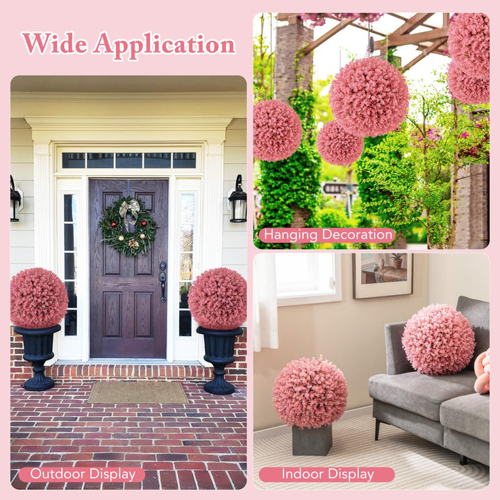Giantex 2 PCS Artificial Plant Topiary Ball, 17.5&
