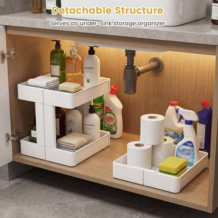 Giantex 3-Tier Rolling Storage Cart w/Shelving Unit for Kitchen