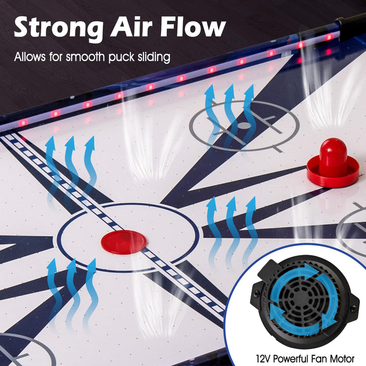 Giantex 54" Air Hockey Table - Arcade Hockey Table Gaming Set w/LED Electronic Scoring &amp; Lights, 2 Pucks, 2 Pushers