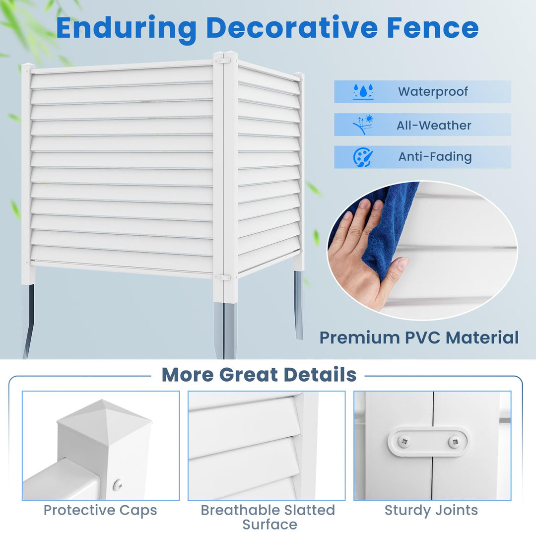 Giantex Air Conditioner Fence 2/4 Panels - 44&