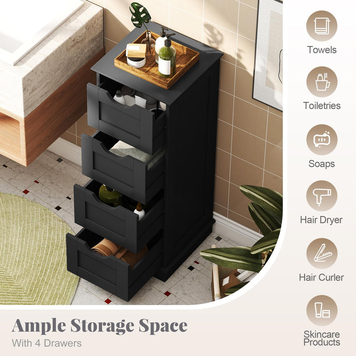 Giantex Bathroom Storage Cabinet with 4 Drawers