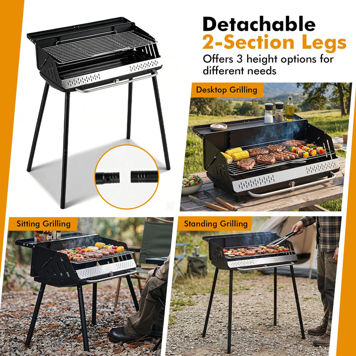 Giantex Portable Charcoal Grill with Detachable Legs