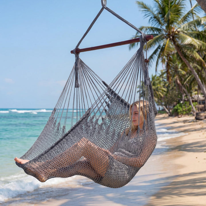 Giantex Caribbean Hammock Chair | Large Hanging Chair with Metal Spreader Bar