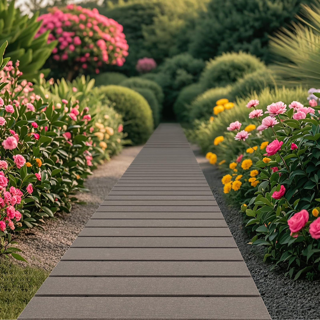 Giantex 8 FT Garden Pathway, Waterproof HDPE Outdoor Walkway with Non-Slip Surface (1/2)