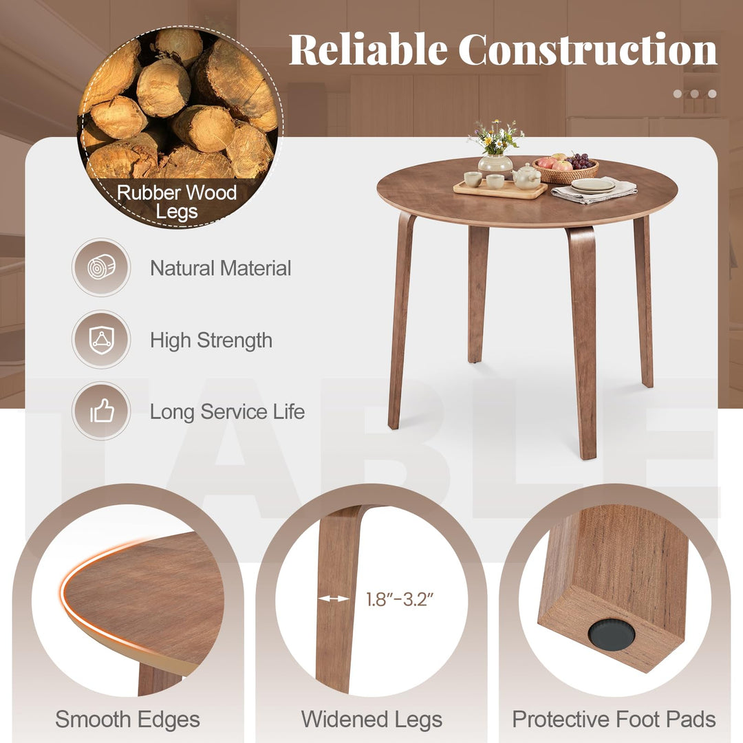 Giantex 37.5" Round Dining Table Set for 2/4