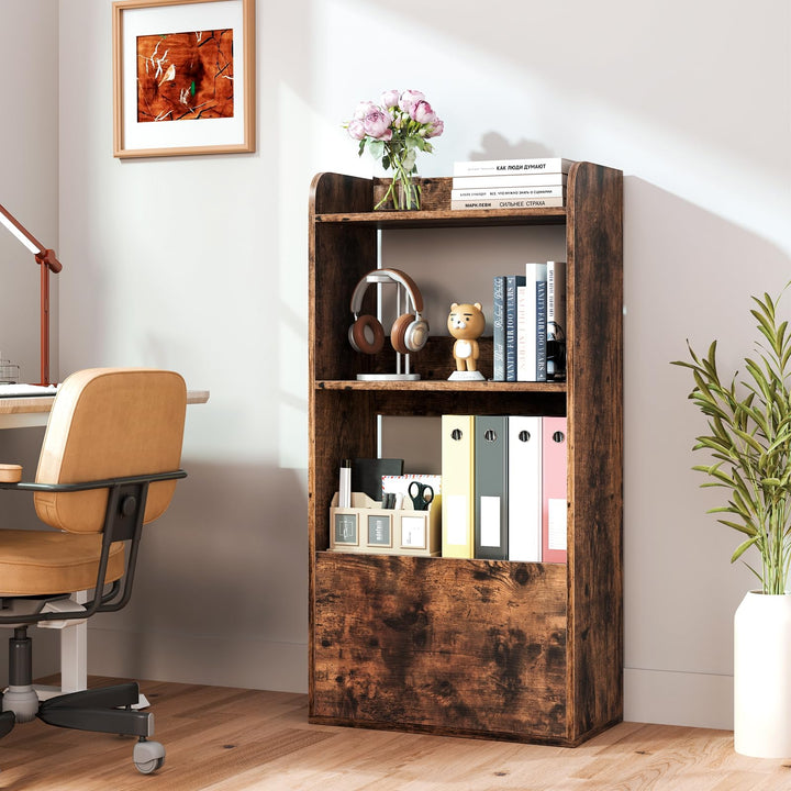 Giantex 4 Tier Bookshelf with Drawer for Living Room