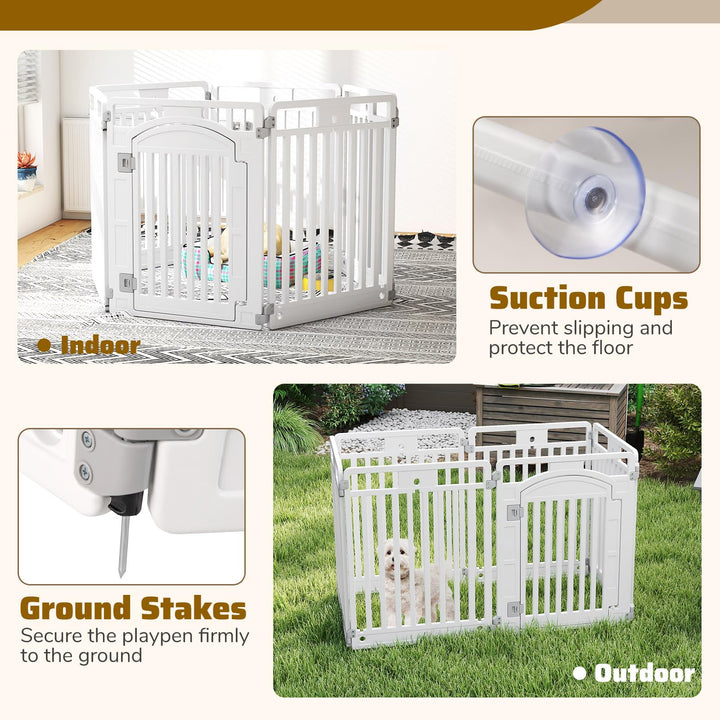 Giantex 6/12 Panel Dog Playpen 32&