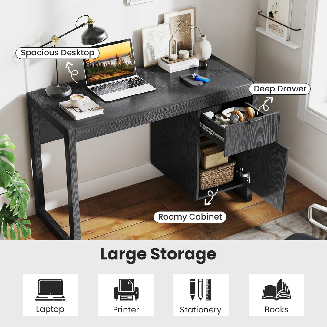 Giantex Computer Desk with Drawer &amp; Storage Cabinet