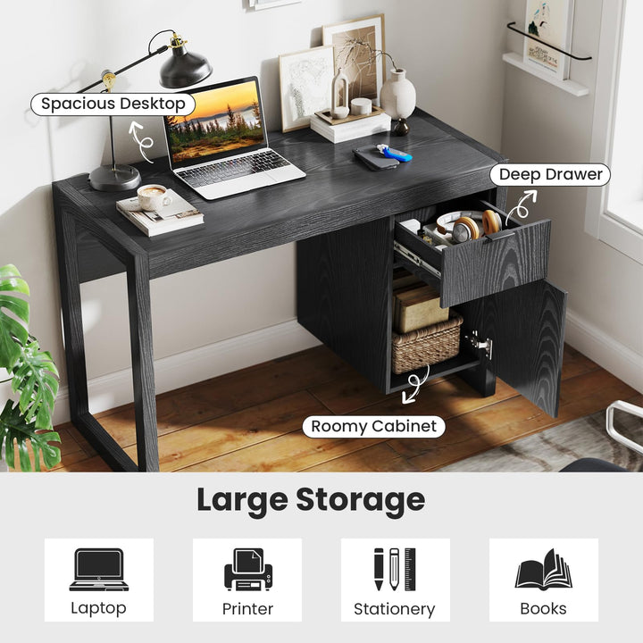Giantex Computer Desk with Drawer &amp; Storage Cabinet