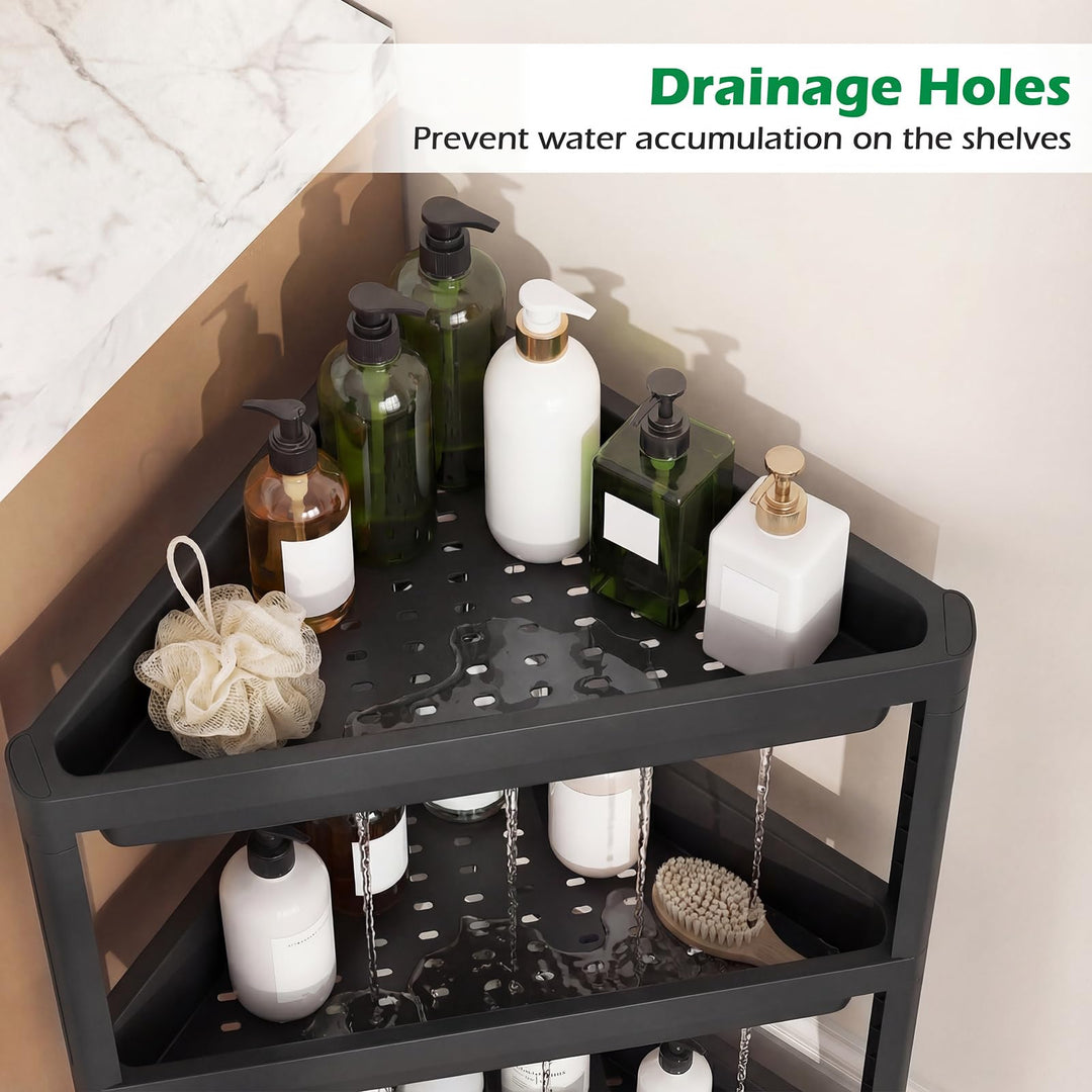 Giantex 3-Tier Corner Shower Caddy 2-Pack with Detachable Design