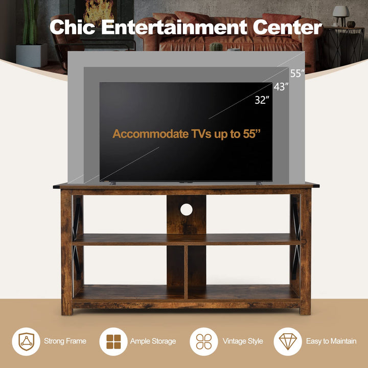Giantex TV Stand for Bedroom, TV Cabinet for TV Up to 55"