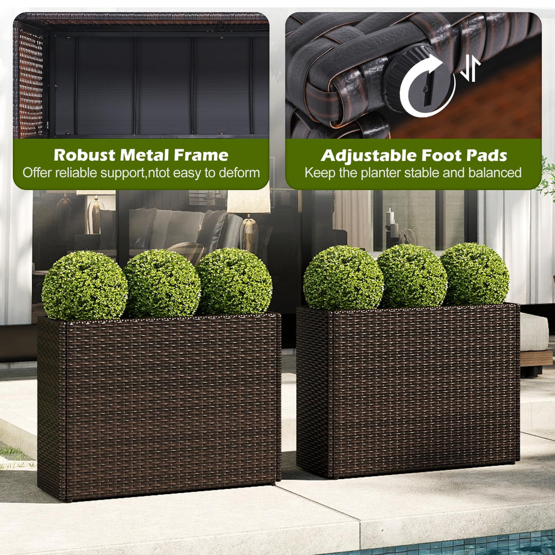 Giantex 32”x11”x24" Wicker Raised Garden Bed