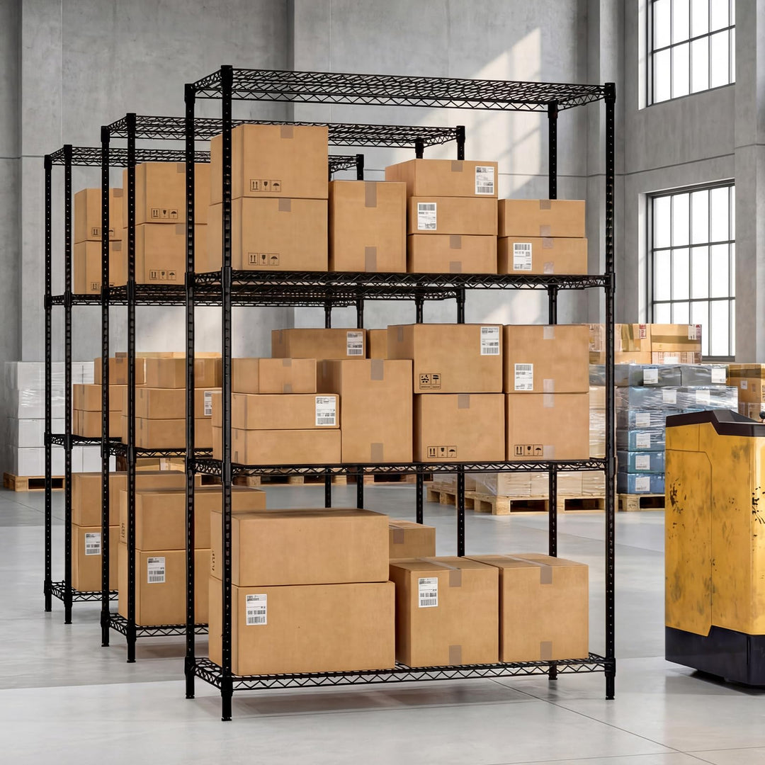 Giantex 4-Tier Metal Storage Shelving Unit with V-Shaped Wire Rack