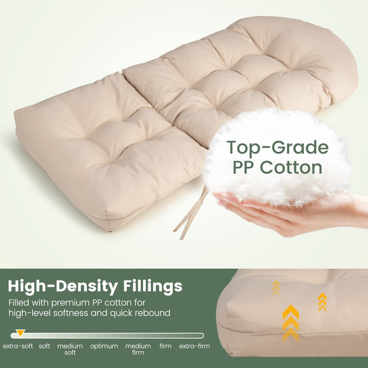 Giantex Patio Adirondack Chair Cushion - 49"x 23"High Back Rocking Chair Cushion w/Fixing Straps, Durable &amp; Fade Resistant