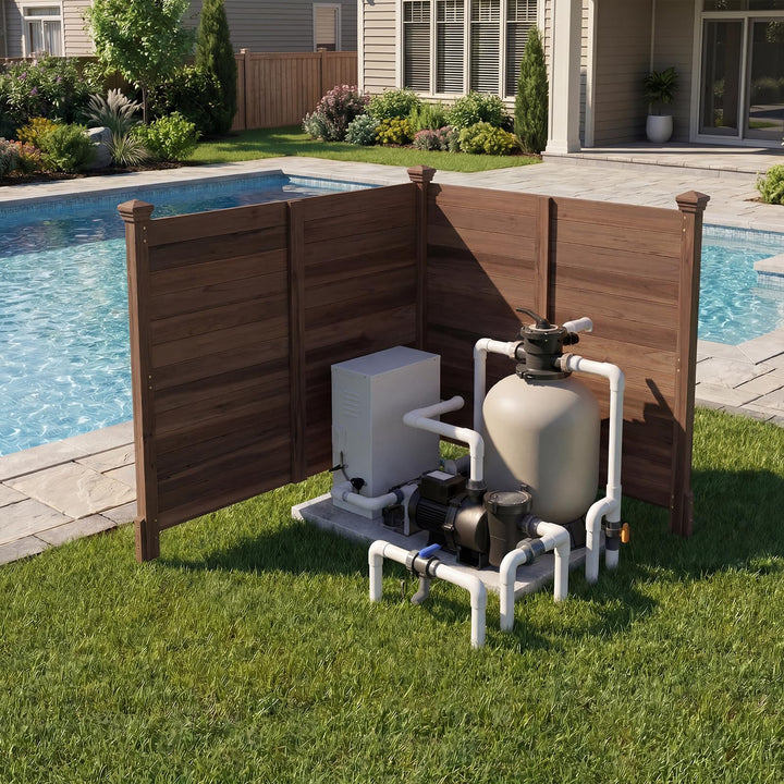 Giantex Wooden Privacy Fence with Stakes 47" W x 45.5" H