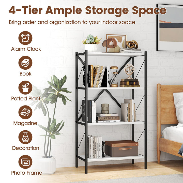 Giantex Modern Bookcase with Heavy-Duty Metal Frame (1/2)