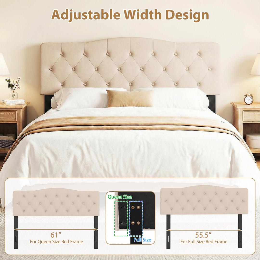 Giantex Headboard with 2 AC Outlets for Queen &amp; Full Size Bed