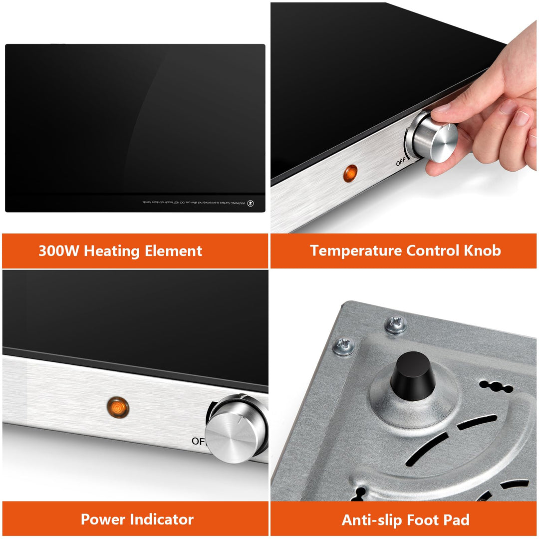 Giantex 2 Packs Electric Warming Tray, 22&