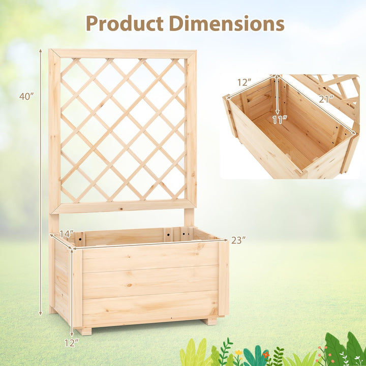 Giantex Raised Garden Bed with Trellis (1/2)
